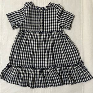 Zara kids - girls 4-5 Navy Plaid Dress